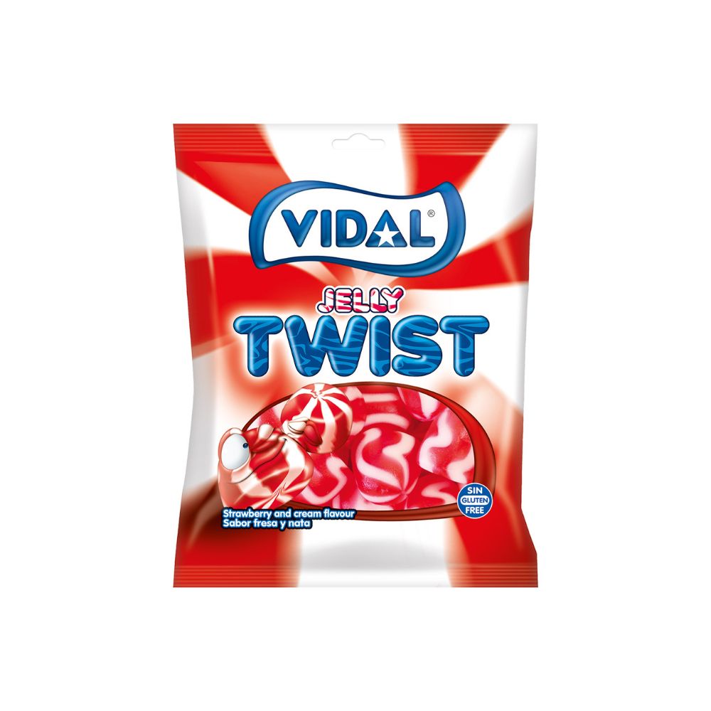 Jelly Twist Strawberry and Cream Flavour 90G image number null