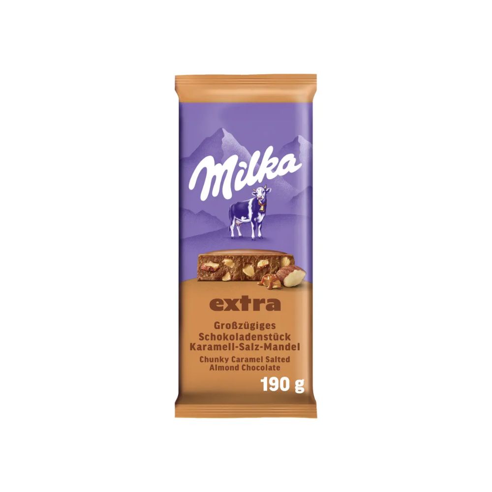 Chunky Caramel & Almonds Chocolate Bar 190g image number null