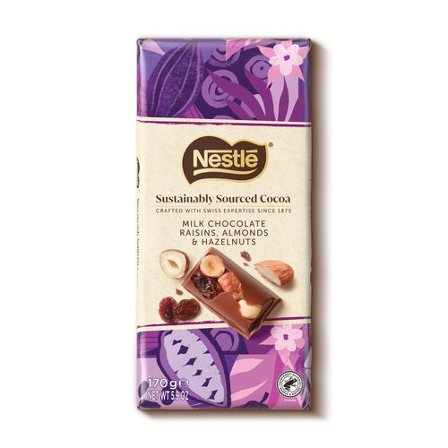 Milk Chocolate Raisins Almonds Hazelnuts 170g image number null