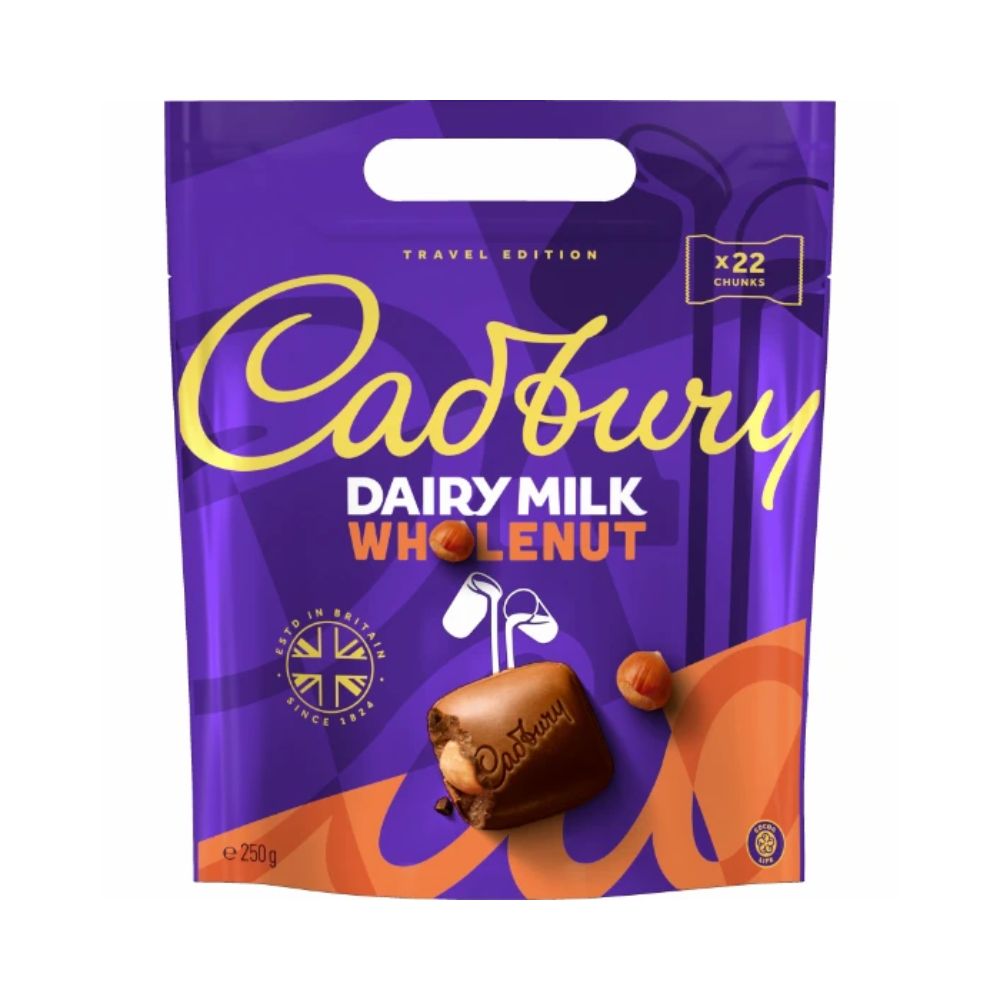 Dairy Milk Whole Nuts Chunks 250g image number null