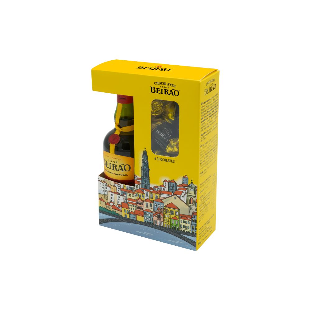 Pack Licor Beir&atilde;o Mini + 6 chocolates recheados c/ Licor Beir&atilde;o image number null